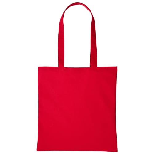 UK Printed Nutshell Cotton Tote Bags in Hot Red from Total Merchandise