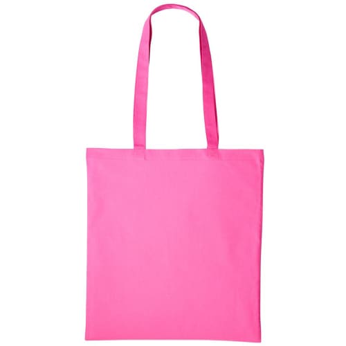 UK Printed Nutshell Cotton Tote Bags in Mid Pink from Total Merchandise