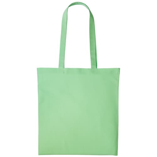 UK Printed Nutshell Cotton Tote Bags in Pastel Green from Total Merchandise