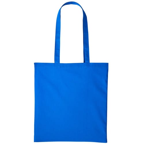 UK Printed Nutshell Cotton Tote Bags in Sapphire Blue from Total Merchandise