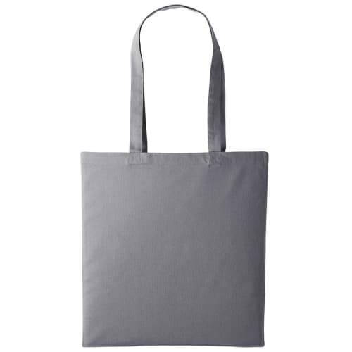 UK Printed Nutshell Cotton Tote Bags in Slate Grey from Total Merchandise