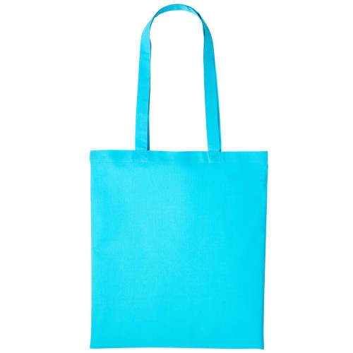 UK Printed Nutshell Cotton Tote Bags in Turquoise from Total Merchandise