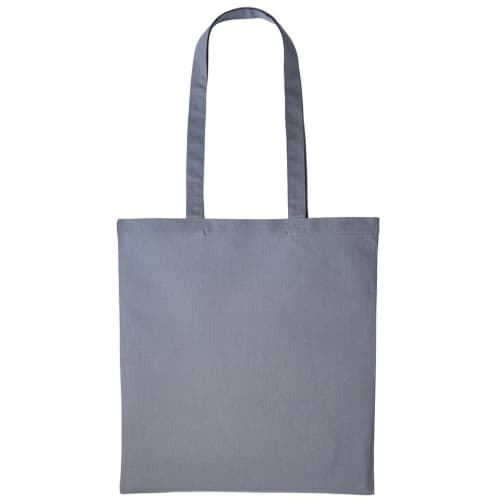 UK Printed Nutshell Cotton Tote Bags in Steel Mid Grey from Total Merchandise