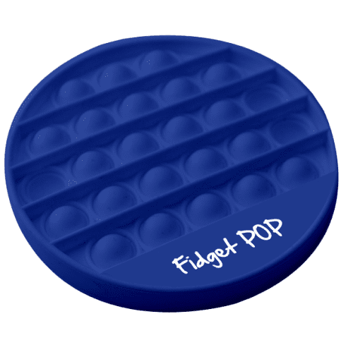 Printed Pop Fidget Toys in a blue colour with a printed logo by Total Merchandise