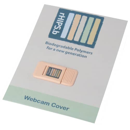 Recycled Biodegradable Plastic Webcam Covers with full colour printed card by Total Merchandise