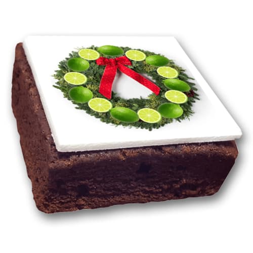 Promotional Brownie Bites Printed with a Christmas Design & Logo from Total Merchandise