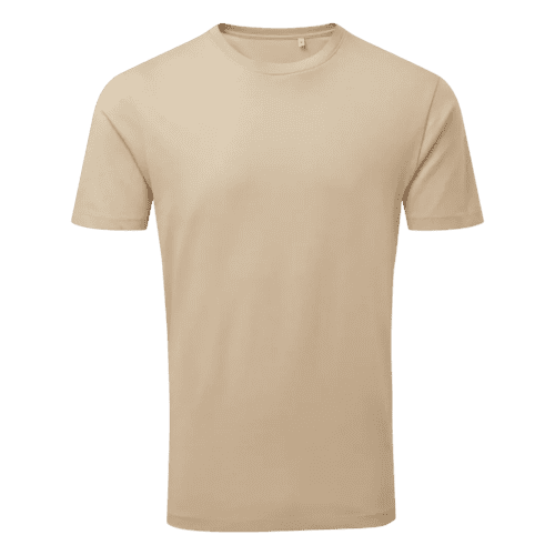 Branded Coloured Anthem Organic T-Shirts in Desert Sand from Total Merchandise