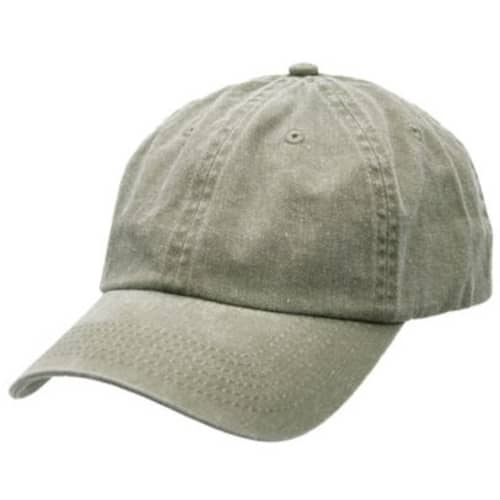 Custom Branded Pigment-Dyed Cotton Twill Caps From Total Merchandise - Olive