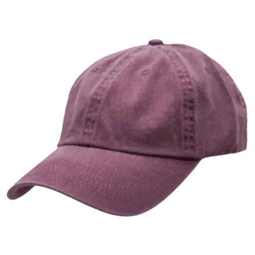 Custom Branded Pigment-Dyed Cotton Twill Caps From Total Merchandise - maroon