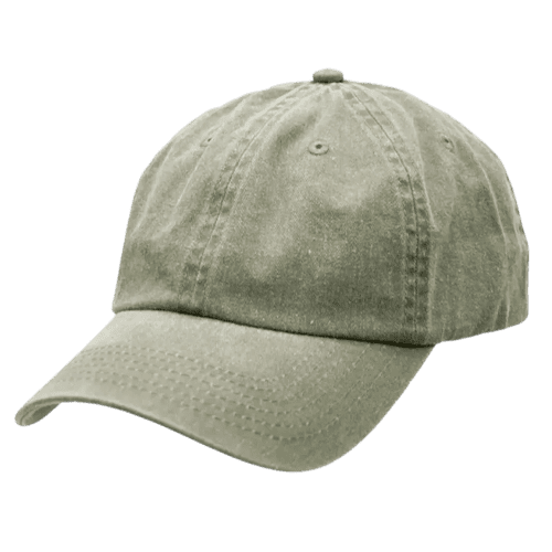 Custom Branded Pigment-Dyed Cotton Twill Caps From Total Merchandise - Olive