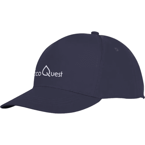 Promotional Hades 5 Panel Cotton Cap in Navy from Total Merchandise