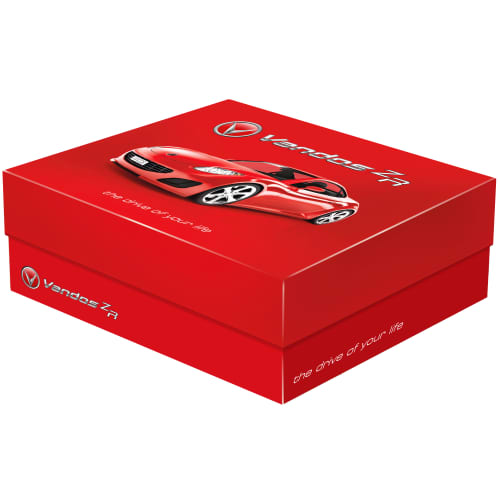 Closed Promotional Adbox Premium Gift Box Printed with a Custom Design by Total Merchandise