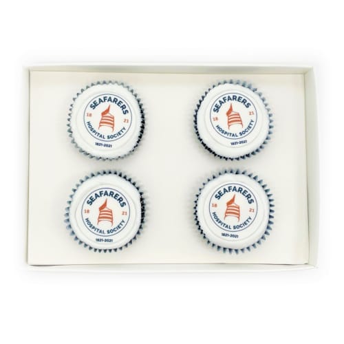 Pack of 4 UK Express Printed Postal Iced Cupcake Boxes with Logos from Total Merchandise