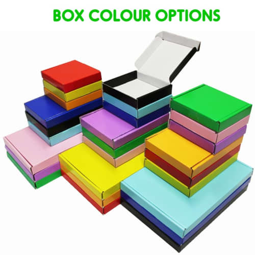 Box Colour Options for Custom Printed Brownie Brew Boxes by Total Merchandise