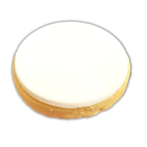 Branded Logo Shortbread Biscuit with White Icing Ready for Printing with a Logo by Total Merchandise