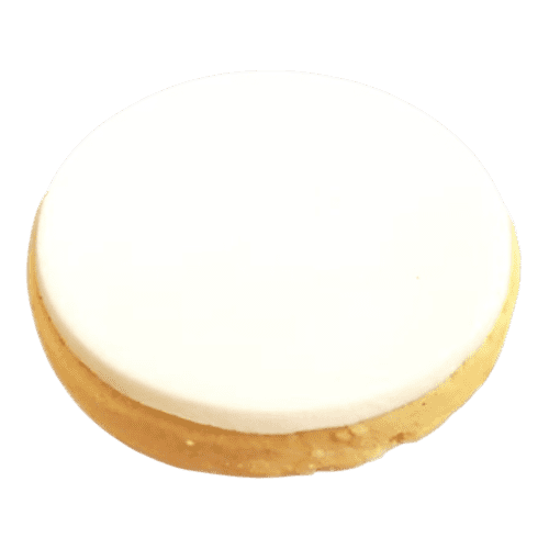 Branded Logo Shortbread Biscuit with White Icing Ready for Printing with a Logo by Total Merchandise