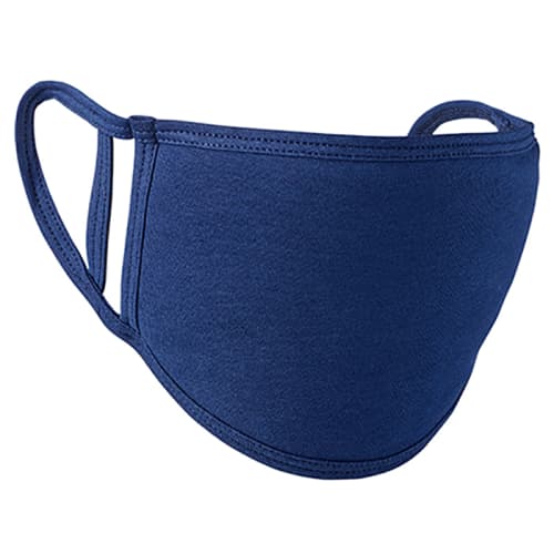 Custom branded Double Layer Reusable Face Masks in navy from Total Merchandise