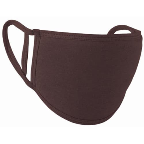 Logo printed Double Layer Reusable Face Masks in brown from Total Merchandise