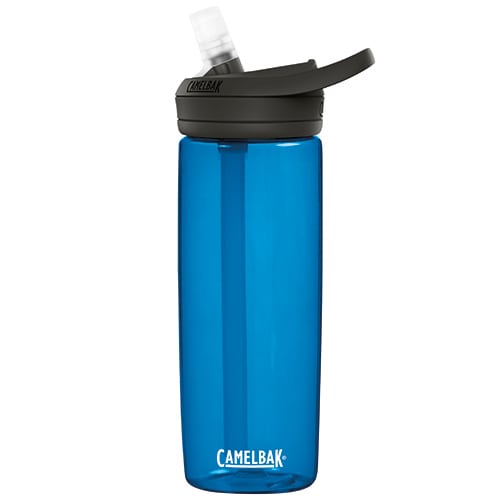 Branded 600ml CamelBak Eddy Sports Bottles in Oxford Blue with company logo by Total Merchandise