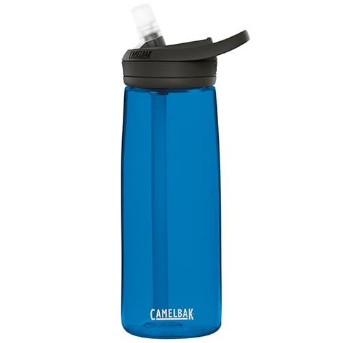 Custom 750ml CamelBak Eddy Sports Bottles in Oxford Blue printed with logo by Total Merchandise