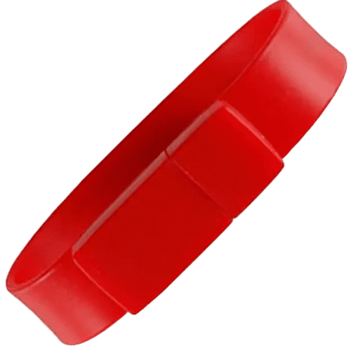 USB Silicone Wristband Flashdrives in Red