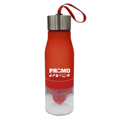 Promotional Monaco Fruit Infuser Bottles in Red Printed with a Logo by Total Merchandise