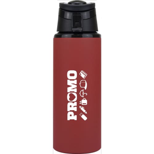 Promotional Vadar Soft Feel Bottles in Red Printed with a Logo from Total Merchandise