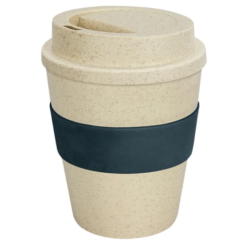 Promotional Eco-friendly Reusable Coffee Cups with Navy Blue Grip from Total Merchandise