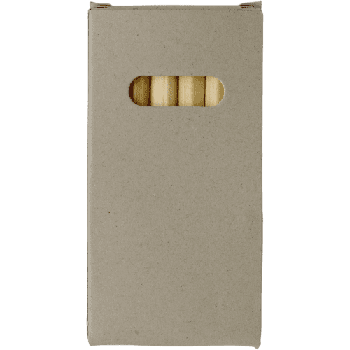 Promotional Six Colouring Pencil Set in Grey cardboard box from Total Merchandise