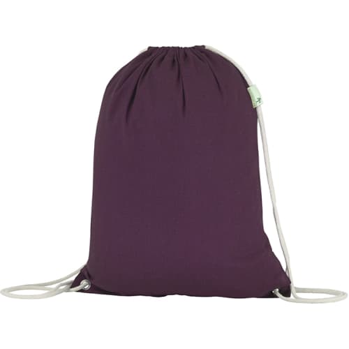 Branded Seabrook Eco Recycled Drawstring Bags in Purple by Total Merchandise