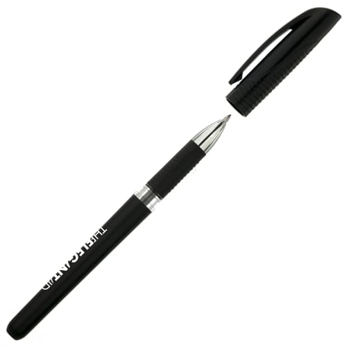 Custom Printed Officeline Gel Rollerball Pens in Black with the Cap Off from Total Merchandise