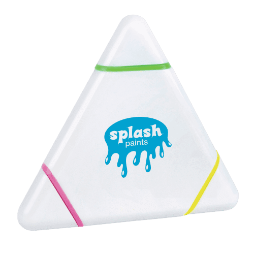 Promotional 3-in-1 Triangle Highlighter Pens Printed with a Logo by Total Merchandise