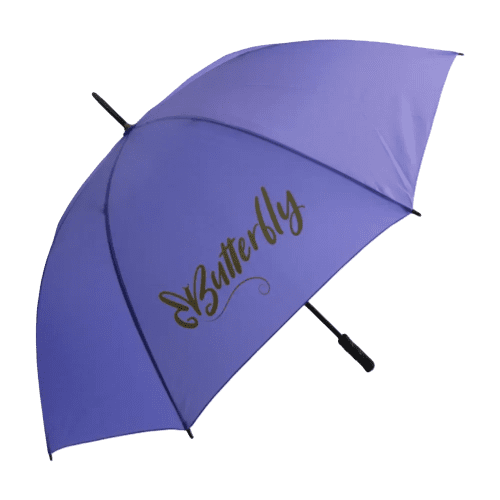 Custom-branded Valuestorm Golf Umbrellas in Purple from Total Merchandise