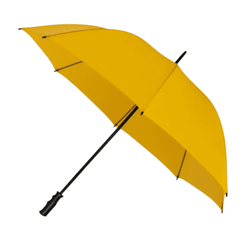 Logo-printed Valuestorm Golf Umbrellas in Yellow from Total Merchandise