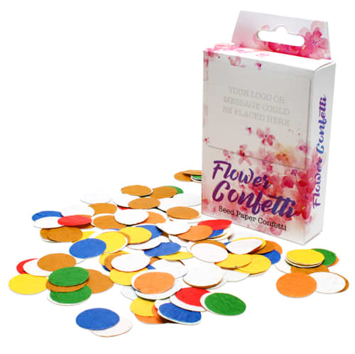 Boxes of Seed Paper Confetti in White/Multicolour