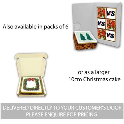 Individual Address Delivery Options for Branded Christmas Cake from Total Merchandise