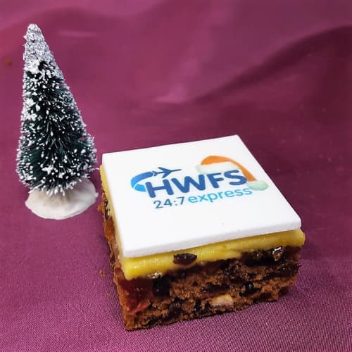 UK Printed Christmas Cake Bites Branded with a Logo from Total Merchandise