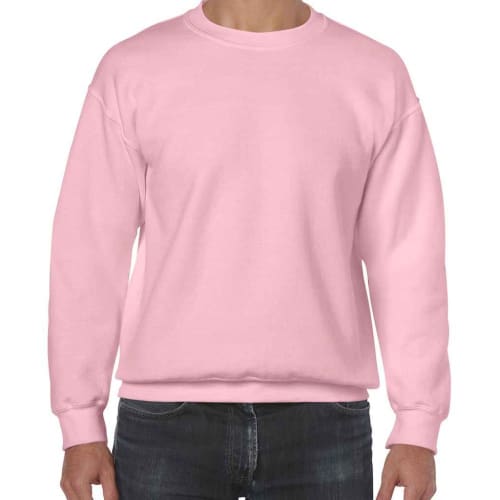 Custom printed Gildan Heavy Blend Adult Crew Neck Sweatshirt in Light Pink from Total Merchandise