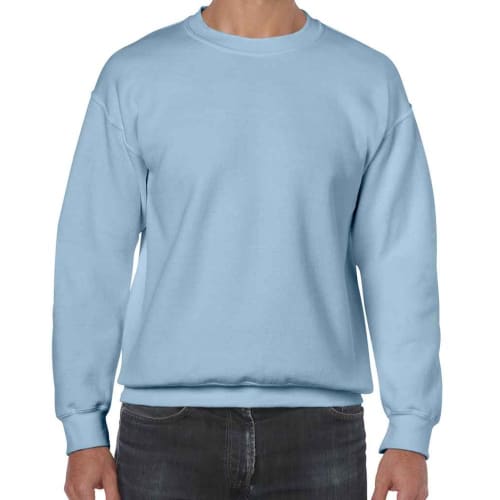 Custom branded Gildan Heavy Blend Adult Crew Neck Sweatshirt in Light Blue from Total Merchandise