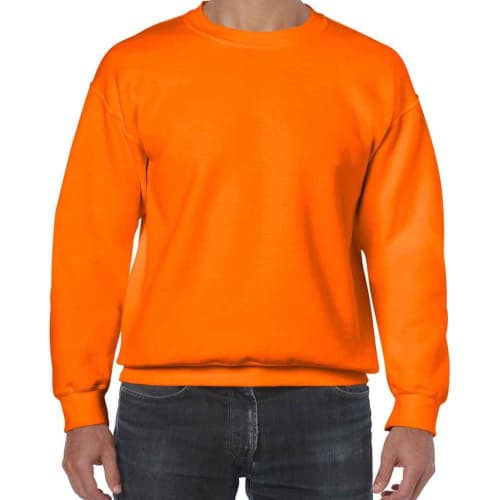 Promotional Gildan Heavy Blend Adult Crew Neck Sweatshirt in S Orange from Total Merchandise