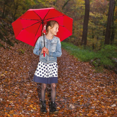 Lifestyle image of the ÖkoBrella Mini Umbrellas in Red from Total Merchandise