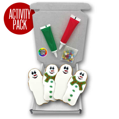 UK Branded Christmas Gingerbread Decorating Kits Printed with a Logo by Total Merchandise