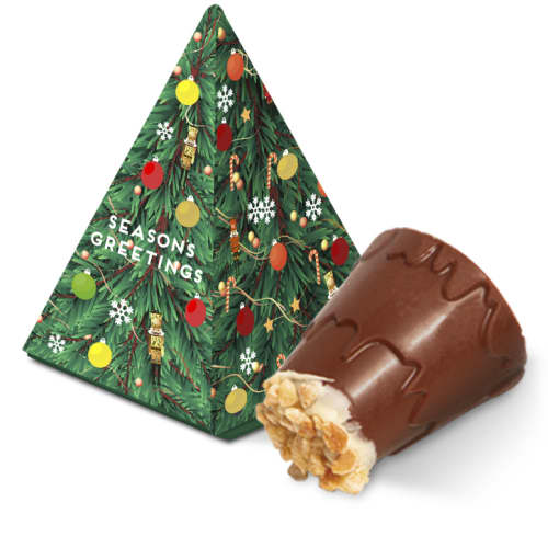 UK Printed Mallow Mountain Chocolate in Eco-friendly Box with Christmas Design by Total Merchandise