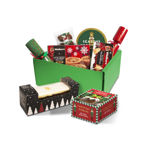 UK Branded Luxury Mini Christmas Hamper Selection Boxes in Green from Total Merchandise