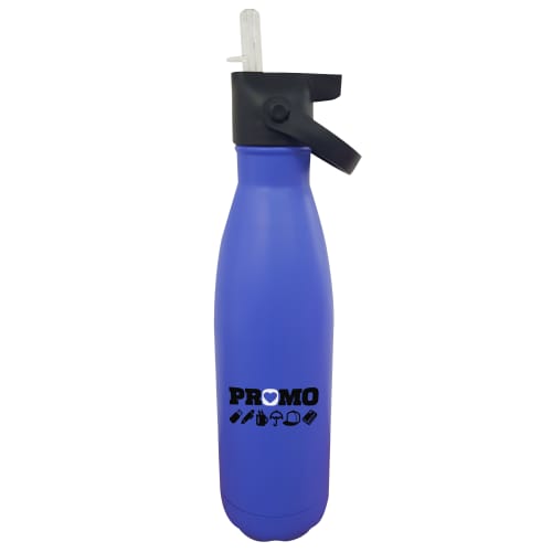 Custom Printed Metal Bottle with Sports Lid in Matt Lavender Printed by Total Merchandise