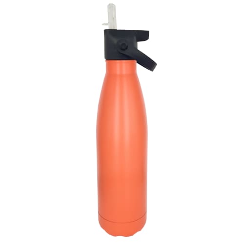 Capella Metal Bottle with Flip Lid in Matt Orange