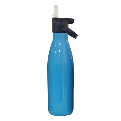 Capella Metal Bottle with Flip Lid in Gloss Light Blue