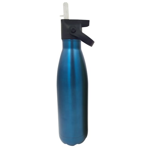 Capella Metal Bottle with Flip Lid in Semi Matt Blue