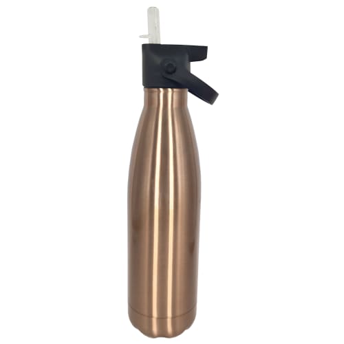 Capella Metal Bottle with Flip Lid in Gloss Rose Gold
