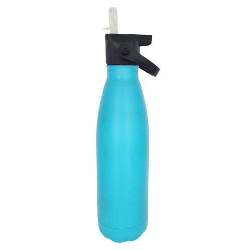 Capella Metal Bottle with Flip Lid in Matt Cyan